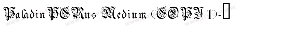 PaladinPCRus Medium (COPY 1)字体转换